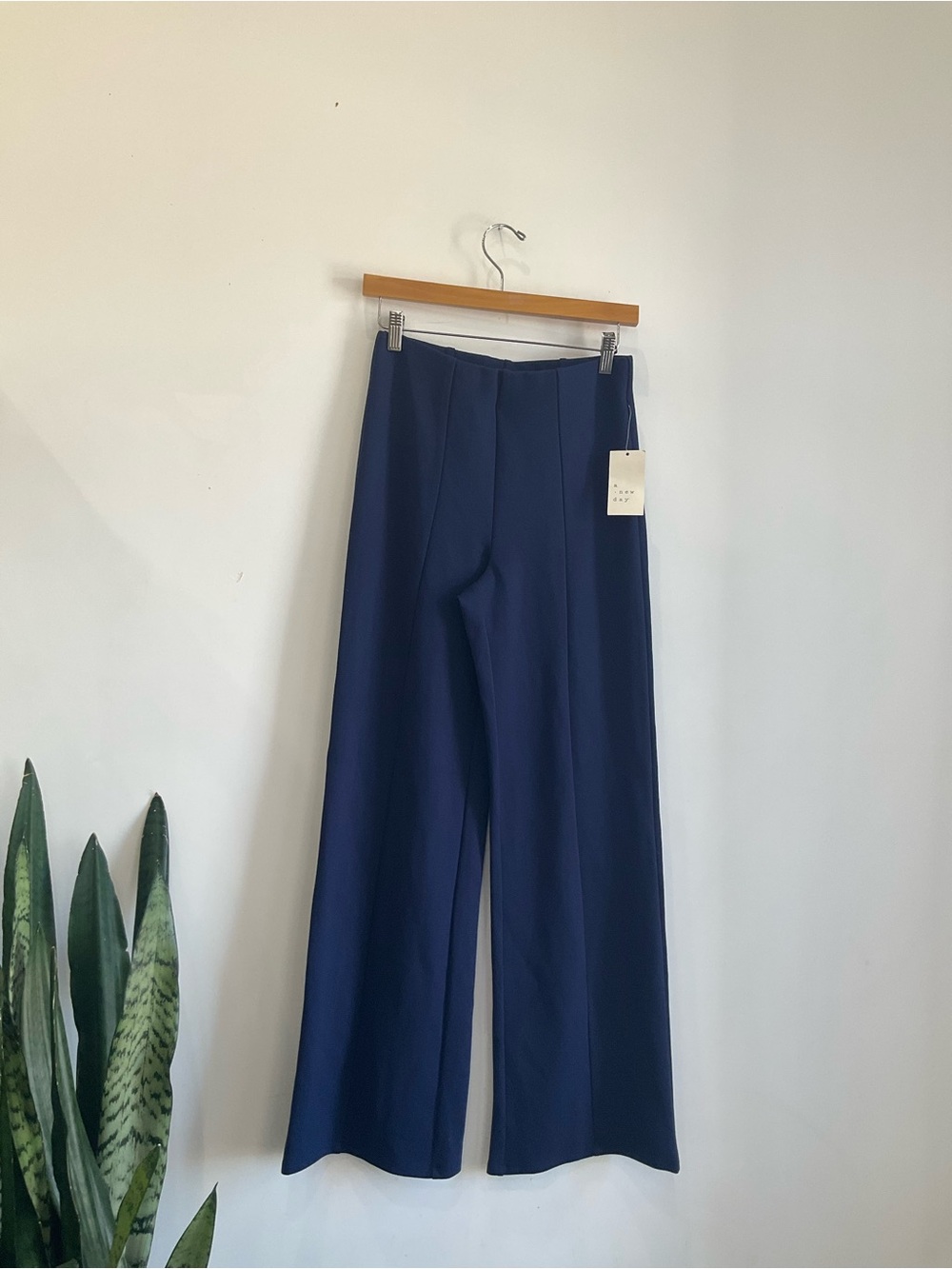 a new day Wide-Leg Navy Trousers